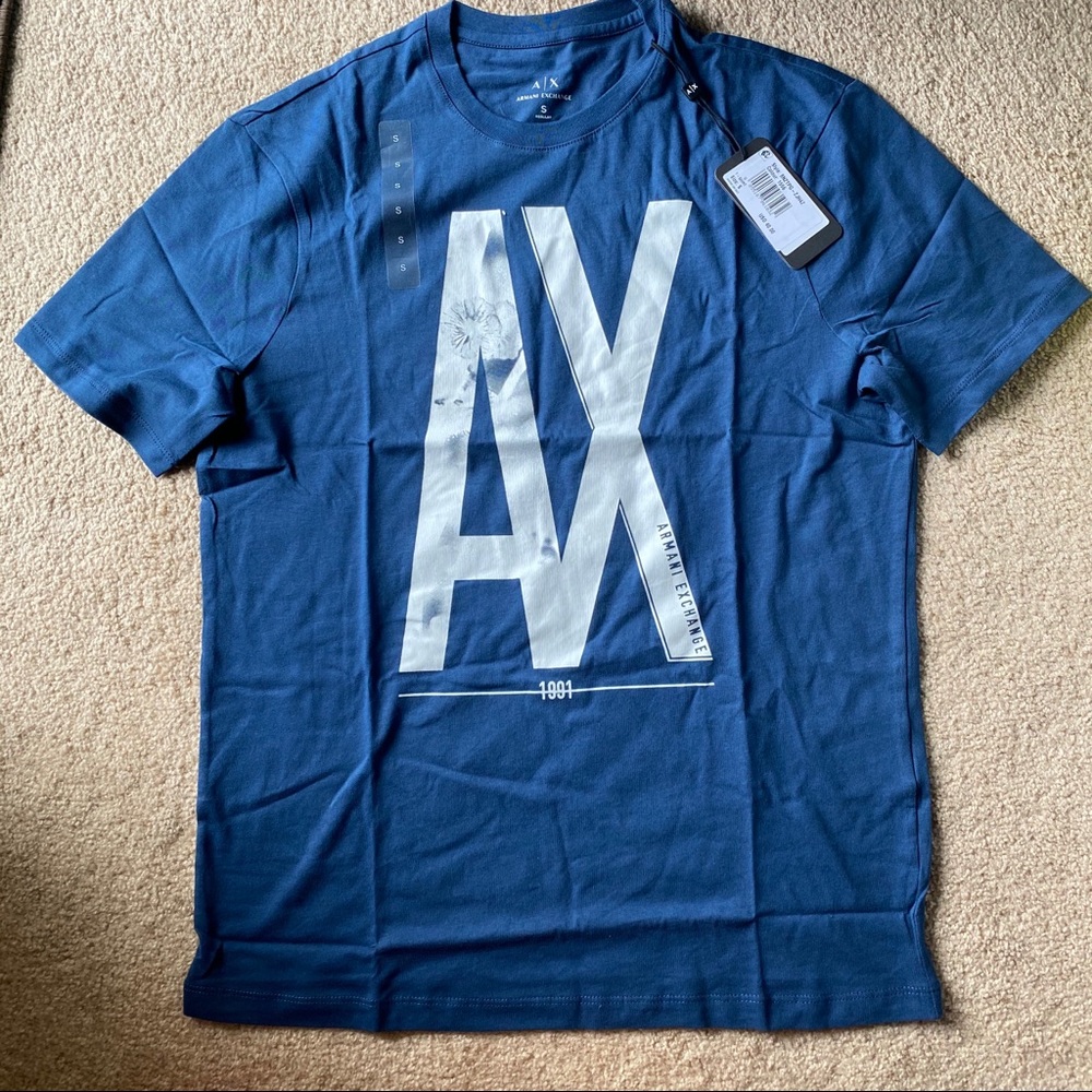 BNWT Armani Exchange Blue Graphic T-Shirt